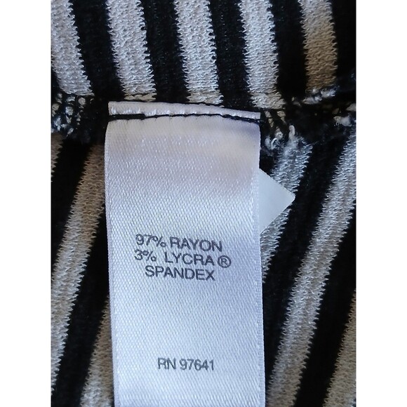 J. Jill Wearever Collection M Women’s Cardigan Black White Striped Open Front - Picture 16 of 16